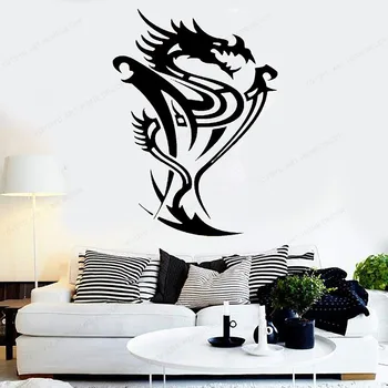 Kreatívny Dizajn Dragon Stenu, Vinylové Nálepky Tetovanie Shop Okno Odtlačkový tattoo art nástenné JH622