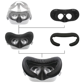 Priedušná Kožené Pena Očná Maska Pad s Okom Samolepky pre Oculus Ísť VR Headset Tváre Rozhranie Príslušenstvo
