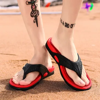SAGACE papuče Mužov Lete Pevné Priedušný, ľahký Pláži Flip Flops masáž Non-slip Bežné Ploché papuče mužov 2020Feb21