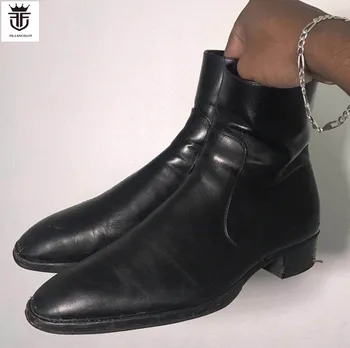 FR.LANCELOT 2020 Nové kožené mužov botičky zips Chelsea Boots black starý štýl Členková Obuv pánska Móda strany vintage topánky
