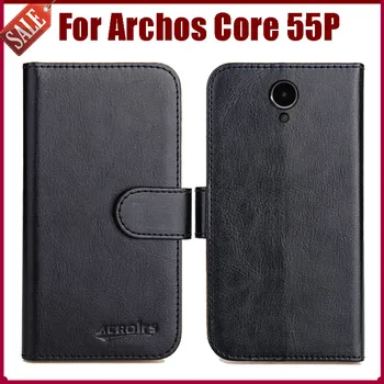 Hot Predaj! Archos Core 55P Prípade Nového Príchodu 6 Farieb Vysokej Kvality Flip Kožený Ochranný Kryt Telefónu Taška