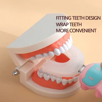 Deti U typu Elektrická zubná Kefka S LED Svetlom Automatické Ultrazvukové Mini Zubná Kefka Hlavy, Zubov, Čistenie Pre deti