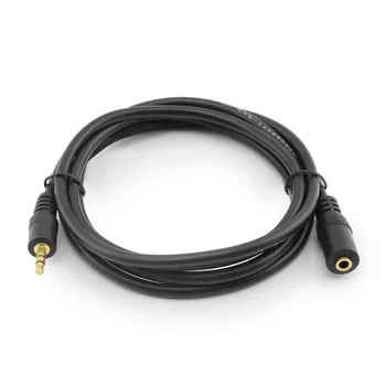 1Pcs 3,5 mm samíc a Samcov Audio Handričkou Kábel 5M Stereo Slúchadlá Predlžovací Kábel Čierny Úplne Nové