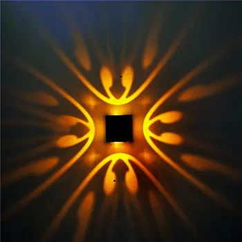 [DBF]Tvorivé LED Nástenné Svietidlo RGB Moderné Svietidlo Svietiace Osvetlenie Sconce 3W AC85-265V Krytý KTV Bar Dekorácie Svetla