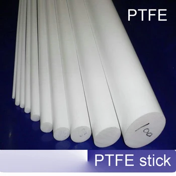 2 ks/veľa 50cm Dĺžka Priemer 5 mm-35 mm PTFE Stick Polytetrafluoroetylene Rod Polytef PTFE Bar Pevný Prút