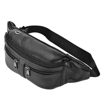 2020 nové pánske kožené pás taška multi-funkčný mobilný telefón taška head vrstva cowhide márnici mužskej hrudi taška taška cez rameno