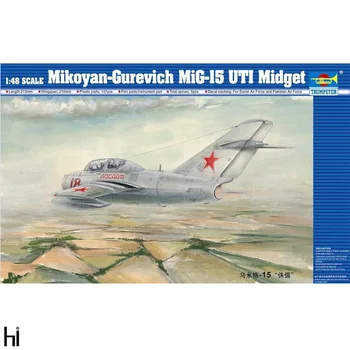 Trumpeter 1/48 02805 Mikojan-Gurevič MiG-15UTI Trpaslík Tréner Lietadlo Lietadlo Plastové Montáž stavbu Modelu Auta Hračka