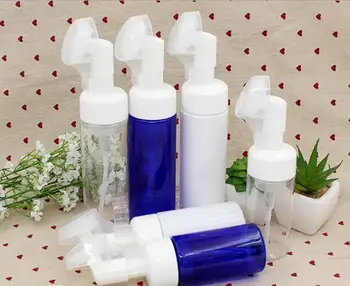 100 ML/200 ML penový foamer čerpadla fľašu s kremíka čistiaca kefa facial cleanser fľaše prázdne naplniteľné dávkovač tekutého mydla