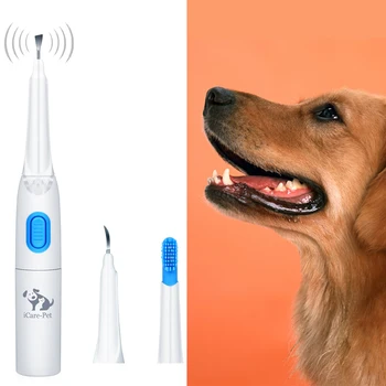 Pes Kefka Pet Ultrazvukové zubnému Kameňu Odstraňovač s 3 Nástroje pre Domáce alebo na Klinike, Pes Elektrické zubné Kefky