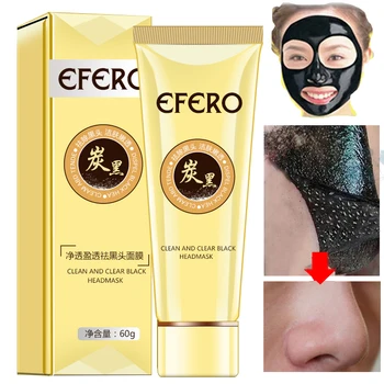 EFERO Blackhead Odstraňovač Maska Nos Black Mask Peel Off Tvár, Čierne Blato Masky Akné Ošetrenie, Hĺbkové Čistenie Pleti Starostlivosť Pórov Pásy