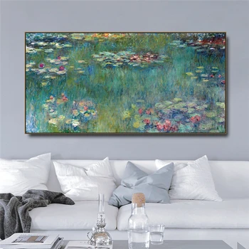 Claude Monet Vody Lotus Plátne Obrazy, Reprodukcie Umeleckých Plagátov a Tlač obrazov na Stenu pre Obývacia Izba, Spálňa Decor