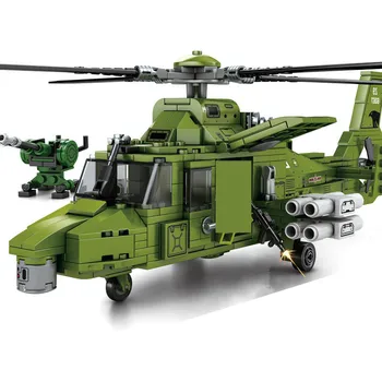 Nové 481pcs Utility Vrtuľník Stavebné Bloky Model Tehly WW2 Vojenské Série Hračky Pre Chlidren