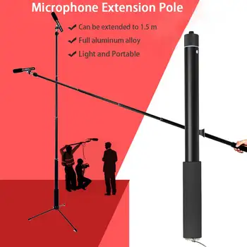 Mikrofón Boom Pól Rozšíriteľná Micro Mic Stand Držiteľ 5 Oddiel Boompole 150 cm Predĺženie Nahrávanie Príslušenstvo Stereo Video