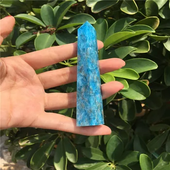 57g Prírodné Krásy Modrá Apatitu bod kryštál kremeňa bod liečivý kameň
