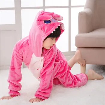 Baby Chlapci, Dievčatá Nastaviť kigurumi Pyžamo Zimné Deti Flanelové Zvieratá Jednorožec Panda Onesie Sleepwear Unicornio Pyžamá pre Deti