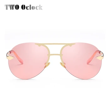 DVE Oclock Nadrozmerné Pilot, slnečné Okuliare Ženy Vintage Transparentná Červená Slnečné Okuliare bez obrúčok Letecké Okuliare oculos de sol R66167