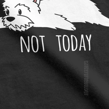 Vtipné Nie Dnes Westie Psa T-Shirt Človeka Krátke Rukávy Funky Základné Tees O-Krku Čistený Bavlna Topy Veľkoobchod Tričká