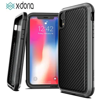 X-Doria Obrany Lux Telefón puzdro Pre iPhone X XR XS Max Vojenskej Triedy Drop Testované Prípade Coque Pre iPhone XR XS Max Hliníkový Kryt