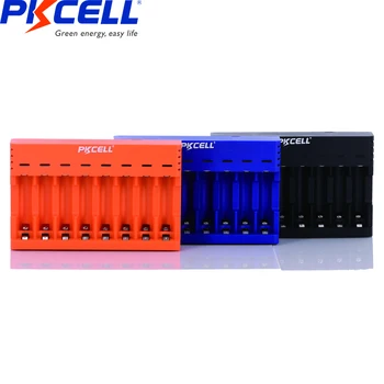 1PCS PKCELL nimh batérie, nabíjačky pre 1-8pcs AA/AAA nabíjateľné batérie nabíjanie nabíjačky nimh/nicd batérie, USB 8slots