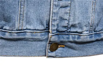 Jar, Jeseň Mužov Džínsové Bundy Bežné Farbou Klope Singel svojim Jeans Bunda Mužov Slim Fit Bavlna Outwear Bundy 5xl-M