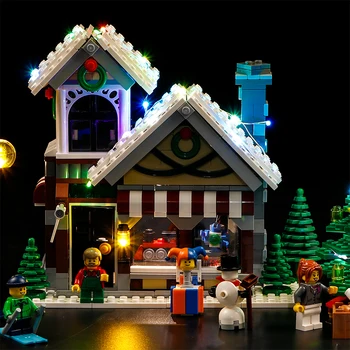Led Svetlo Nastaviť Kompatibilný Pre Lego 10249 Tvorca Expert Zimné Obchod 35019 Stavebné kamene, Tehly Hračky (iba svetlo+Batérie poľa)