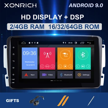 DSP 2 Din Android 10 4G 64 G Auto DVD Rádio Pre Benz CLK W209 W203 W168 W208 W463 W170 Vaneo Vito Viano E210 C208 Multimédiá GPS