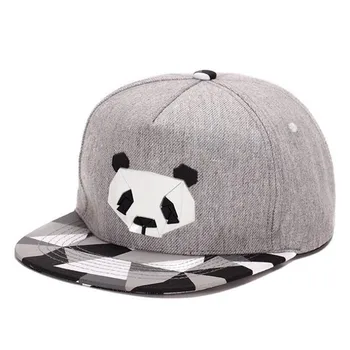 Fashionspring, letné a milovníkov šiltovku hip-hop klobúk muž Pani roztomilá panda zebra gumy hatsnapback Ploché brimmed klobúk