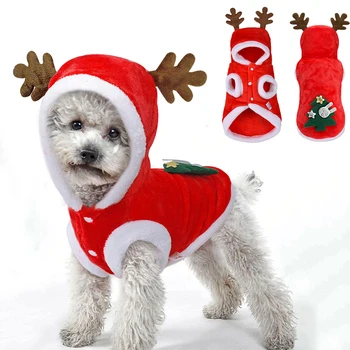 Pes Vianočné Oblečenie pre psy Malých Psov Santa Kostým pre Pug Chihuahua Yorkshire Pet Mačka Oblečenie Bunda, Kabát domáce Zvieratá Kostým