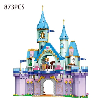 Mrazené rozprávka, príbeh Kráľovská fontána Disney MOC blok Princ, Princezná údaje montáž tehly vzdelávacie toysforgirlsgifts