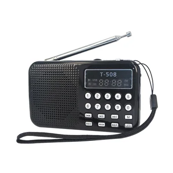 Kebidu Prenosný Mini USB Reproduktor T508 LED Stereo FM Rádio Reproduktor USB TF Karta 50 mm Vnútorné Magnetické MP3 Prehrávač Hudby
