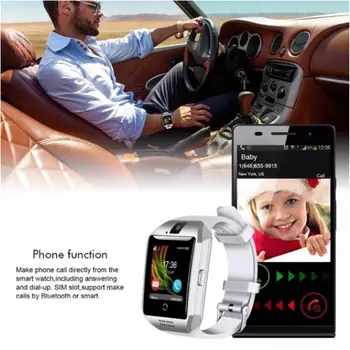 Smart Hodinky Mužov Bluetooth Smartwatch S Kamerou Hodiny Hodinky Podporu SIM TF Karta Pre systém IOS, Android Telefón Reloj Watchsmart PK V8