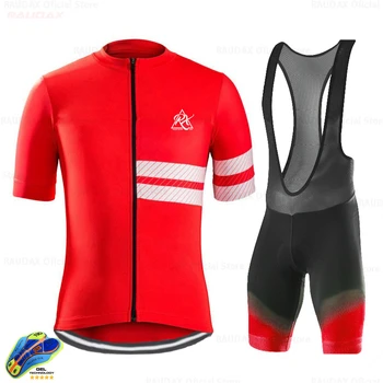2020 Červená Cyklistika Dres Mužov Štýl Krátke Rukávy Cyklistické Oblečenie Športové Outdoorové Mtb Ropa Ciclismo Cyklistické Oblečenie Triatlone