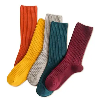 1 pár Hromadu ponožky dámy ponožky staré topánky spoločník bavlna jesenné a zimné ponožky pure color kórejský trubice ponožky