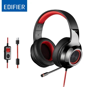 EDIFIER G4 Herné Headset Virtuálny 7.1 Zvuk Kanály s vibračný Efekt USB Káblové Hluku Izolácia Ucha Šálky Hráč Slúchadlá