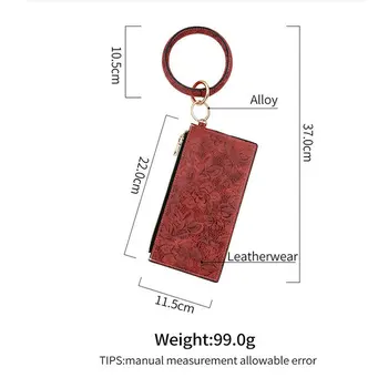 Originálne Veľký Telefón Vrecka Peňaženku prívesok na Náramok Textílie Plastický PU Kožený Náramok prívesok na Auto Zápästie Krúžok na kľúče