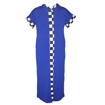Tilapia nové letné ženy dlhý s kapucňou slim kockované šaty krátke elegantné pevné bežné vestidos módne elastické šaty dashiki