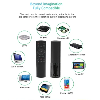 G20S Bezdrôtový Lietať Vzduchom Myši Gyroskop 2.4 G Smart Hlas, Diaľkové Ovládanie IR Vzdelávania G20 pre X96 Mini H96 MAX X3 PRO Android TV Box