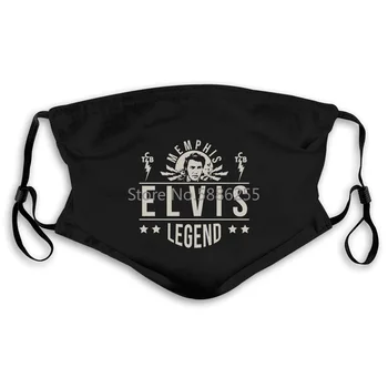 Elvis Presley Memphis Kráľ Rock n Roll ufficiale Uomo maglietta unisex Slávnych Mužov, Žien Úst Masky Filtra