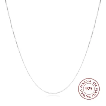 Autentické 925 Sterling Silver retiazky Náhrdelníky pre Ženy Odkaz Náhrdelník Jemné Šperky Accesorios Mujer