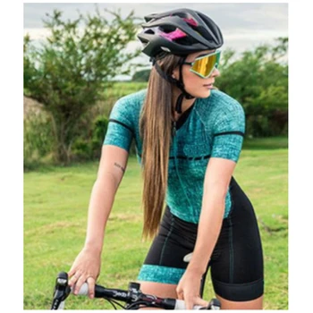 2020 Pro Team Triatlon Vyhovovali Žien Cyklistika Dres Skinsuit Jumpsuit Maillot Cyklistické Ropa ciclismo krátky rukáv nastaviť gél pad