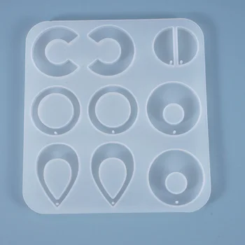 DIY crystal epoxidové formy náušnice prívesok ucho prívesok epoxidové živice šperky silikónové moldmolds silikónové remeslá