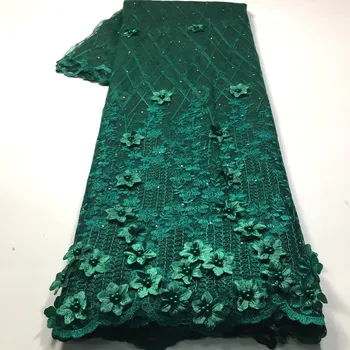 3D Čipky Textílie Afriky Čipky Textílie 2020 Vysoko Kvalitnej Čipky s Perličiek,Švajčiarsky Oka francúzsky Tylu Nigérijský Textílie, Čipky na Šaty M3542