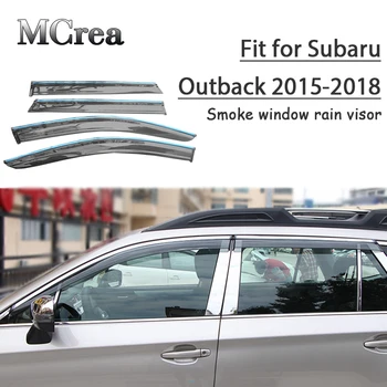 MCrea 4pcs Auto Styling Dymu Okno, Slnko, Dážď Clonu Lamely Stráže Pre Subaru Outback 2016 2017 2018 Príslušenstvo