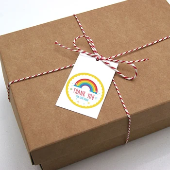 500Pcs Roztomilý Rainbow Nálepky Ďakujeme Vám Za Vašu Objednávku Samolepky Pre Malé podniky Dekor Štítky, Darčekové Obálky, Obaly Tesnenie