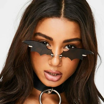 2020 New Horúce Bat Ženy Slnečné Okuliare Mužov Luxusný Dizajn Značky Vintage Bez Obrúčok Čierne Slnečné Okuliare Pre Ženy Unikátny A Trendy Okuliare