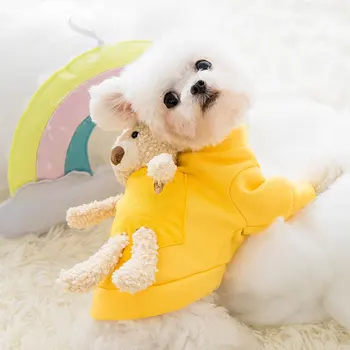 Mačka, Pes, Pet oblečenia pre malé psie jeseň zima roztomilý sveter jar mačky roztomilý medvedík pre Čivava, Shih Tzu Mikina Teddy