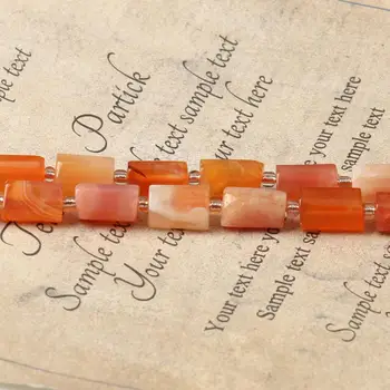8x11mm Prírodné Tvárou Orange perzský Agates Kameň Korálky Valec Voľné Dištančné Korálky Pre Šperky, Takže DIY Náramok Náhrdelník