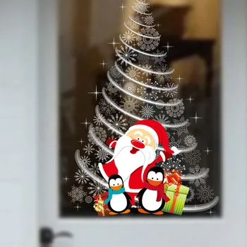 Kreatívne samolepky na stenu stylistom, sklenené dvere a okná, obtlačky dekorácie, ozdoby na Vianočný stromček a samolepky