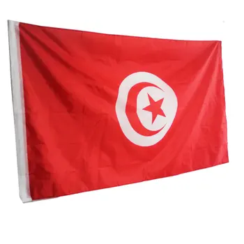 90x150cm Tunisko Tunisie Vlajka Domov Dekoratívne Vlajky, Bannery 3x5 Nohy Národnej Vlajky Polyester vonkajšie Závesné Lietanie Vlajka NN096