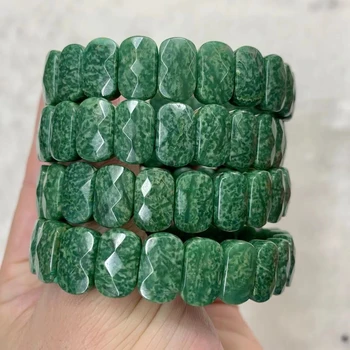 Prírodné zelené epidot kameň korálky náramok prírodný drahokam šperky náramok pre ženu, pre muža, darček pre veľkoobchod